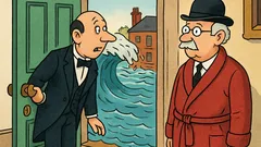 Vtip: Záplavy v Londýne, Temža pred dverami