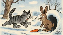 Vtip: Kocúr naháňa zajaca do zimy…