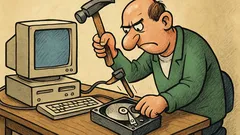 Vtip: Formátuje sa pevný disk...