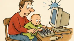 Vtip: Príde dieťa ku klávesnici a...