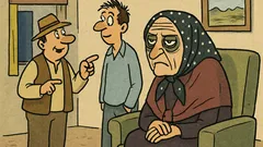 Vtip: Jano, prečo má svokra kruhy?