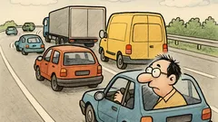 Vtip: Zaradí sa vodič na diaľnici…