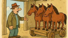 Vtip: Predám tri gaštanové kone. Trojské!