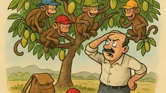 Vtip: Obchodník so šiltovkami pod stromom...