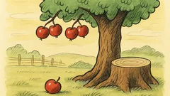 Vtip: Jablko ďaleko od stromu nepadá…