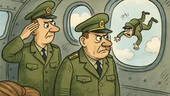 Vtip: Pán veliteľ, vyskočil bez padáka!