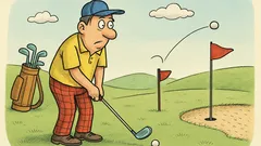 Vtip: Najlepšie golfové údery, keď hráš sám