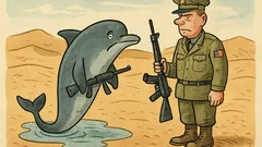 Vtip: Americké velenie hlási delfíny v púšti